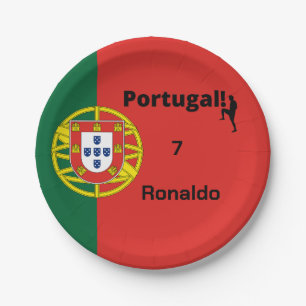 Team Portugal Flag Edition, custom Paper Plate