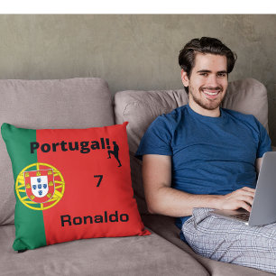 Team Portugal Flag Edition, custom Throw Pillow