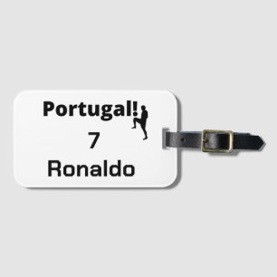 Team Portugal Soccer, your name and number Luggage Tag