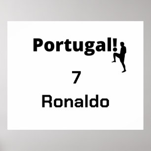Team Portugal Soccer, your name and number Poster