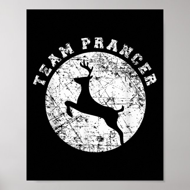 Team Prancer T Shirt, Funny Cute Christmas Gift Ki Poster (Front)