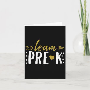 Team Pre-k Preschool Teacher Student Arrow  Card