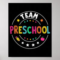 Team preschool teacher kids back to school