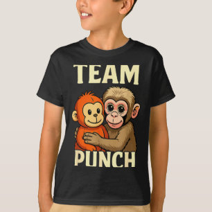 Team punch baby monkey and plush toy meme T-Shirt