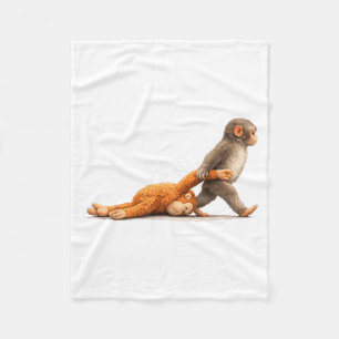Team Punch Baby Monkey Fleece Blanket