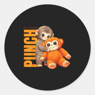Team punch - baby monkey punch classic round sticker