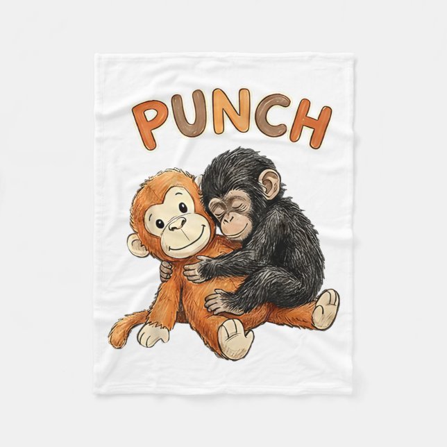 Team Punch - Baby Monkey Punch Fleece Blanket (Front)