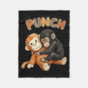 Team punch - baby monkey punch fleece blanket