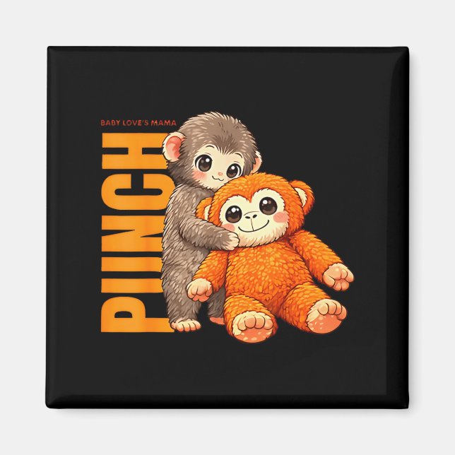 Team punch - baby monkey punch  magnet (Front)