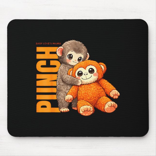 Team punch - baby monkey punch  mouse pad (Front)