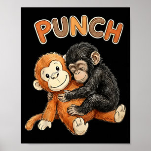 Team punch - baby monkey punch poster