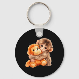 Team Punch Baby Monkey Punch Trend Meme Graphic Keychain