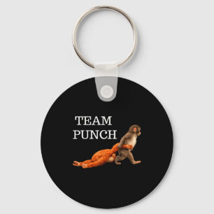 Team punch baby monkey punch trend meme graphic Te Keychain