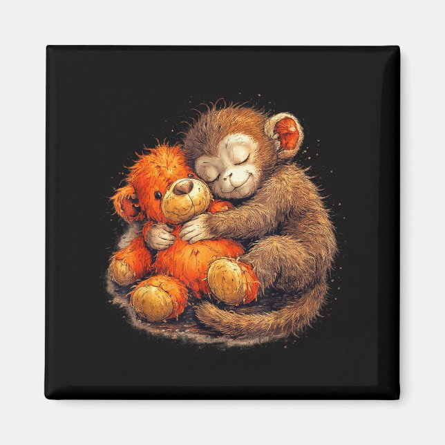 Team punch baby monkey punch trend meme graphicTea Magnet (Front)