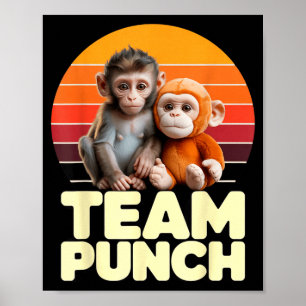 Team Punch Baby Monkey Sunset Duo Poster