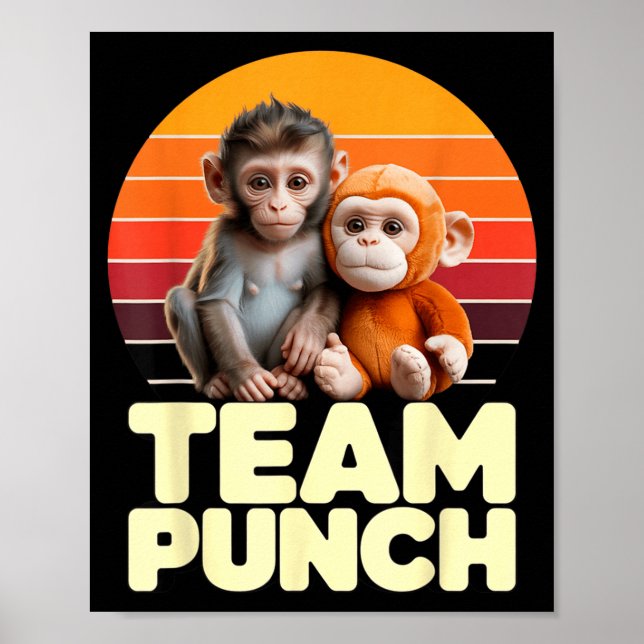 Team Punch Baby Monkey Sunset Duo Poster (Front)