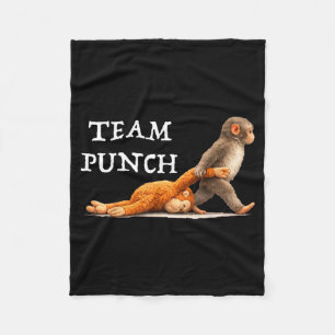 Team punch baby monkey Team punch baby monkey Fleece Blanket