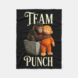 Team punch japan baby monkey punch fleece blanket