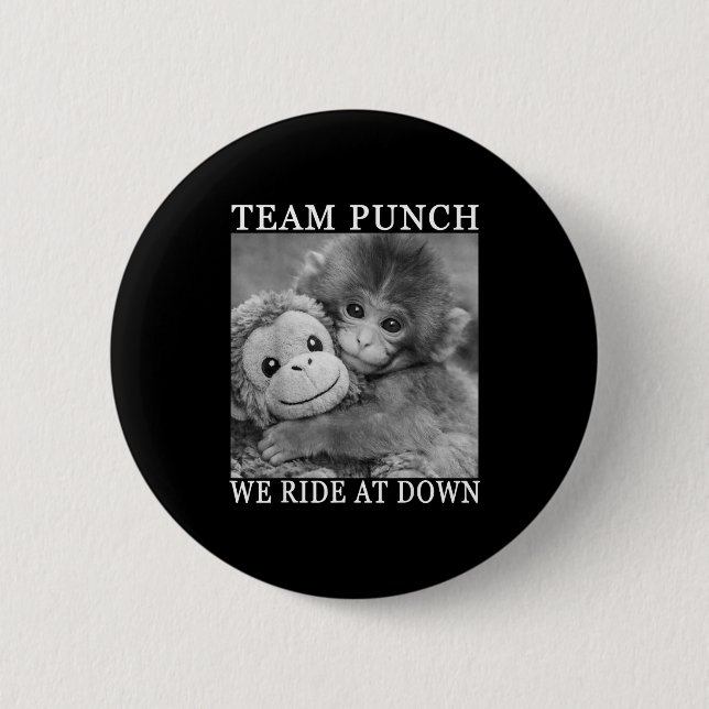 Team punch monkey Team punch monkey  2 Inch Round Button (Front)