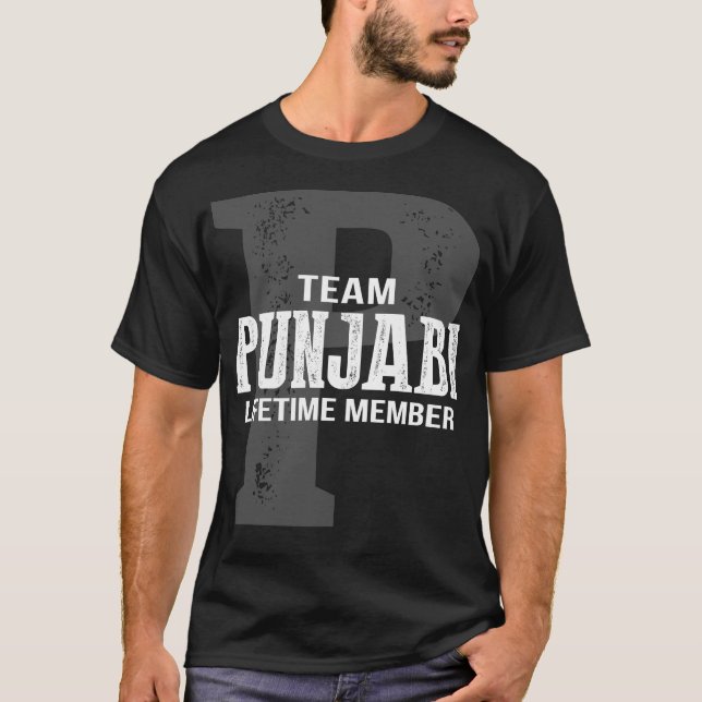 Team PUNJABI Lifetime Member T-Shirt (Front)
