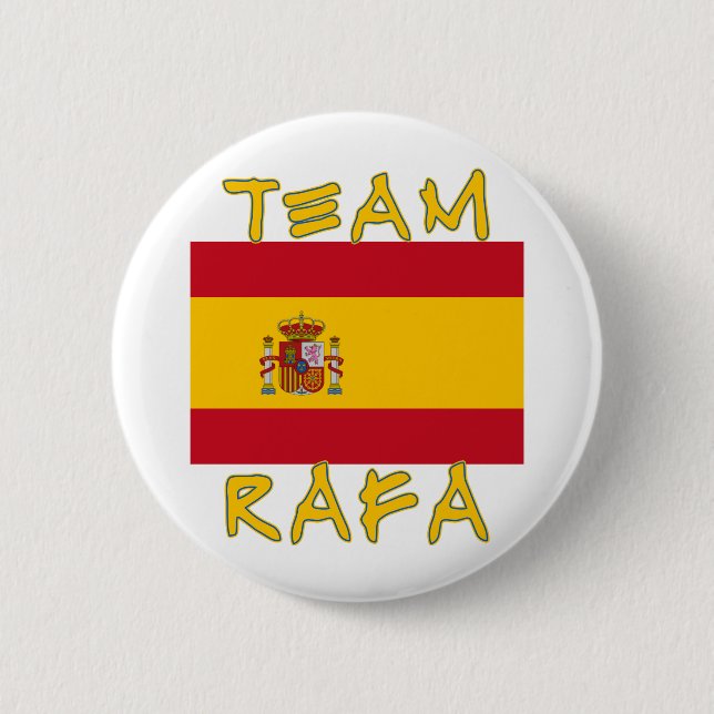 Team Rafa with Spanish Flag 2 Inch Round Button (Front)