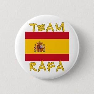 Team Rafa with Spanish Flag 2 Inch Round Button