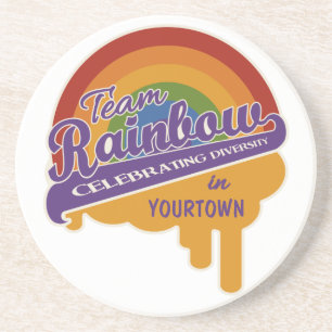 Team Rainbow custom coaster