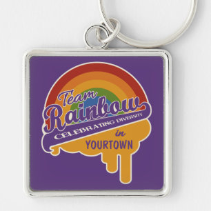 Team Rainbow custom key chain