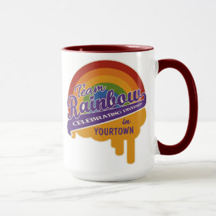 Team Rainbow custom mug - choose style, colour