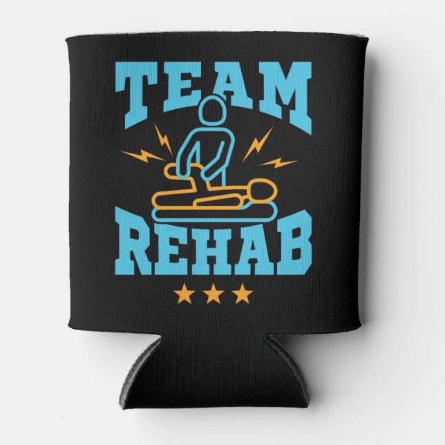 Team Rehab Rehabilitation Physical Therapy Can Cooler (Front)