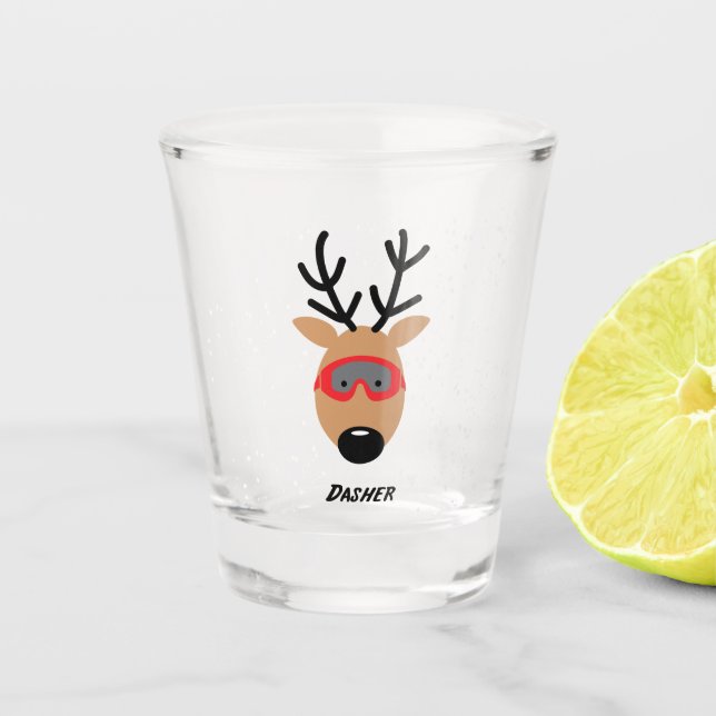 Team Reindeer - Dasher Shot Glass (Front)