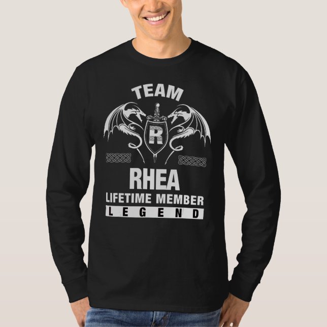 Team Rhea Lifetime Member T-Shirt (Front)