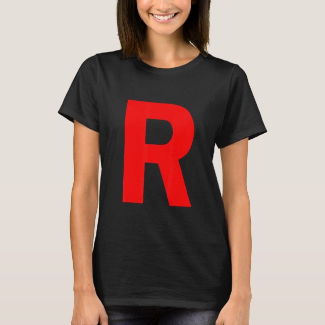 Team Rocket Halloween Costume Cosplay R Men Women  T-Shirt (Front)