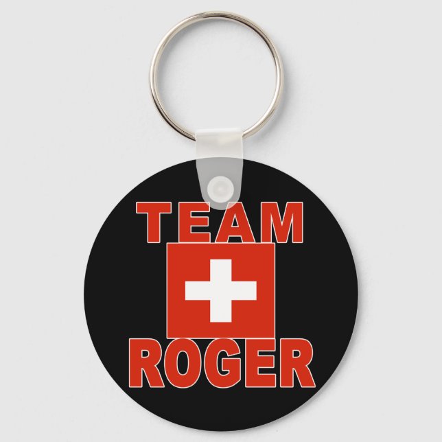 Team Roger with Swiss Flag Keychain (Front)