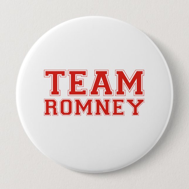 TEAM ROMNEY 4 INCH ROUND BUTTON (Front)