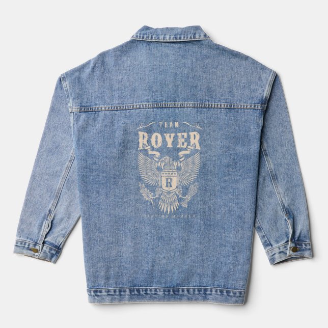 TEAM ROYER Lifetime Member.  Denim Jacket (Back)