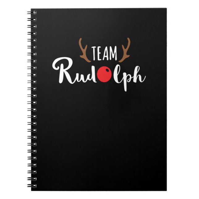 Team Rudolph Christmas Motif Notebook (Front)