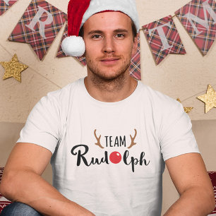 Team Rudolph - Famil y Matching Christmas Motif T-Shirt