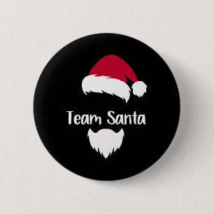 Team Santa Christmas Claus Costume Gift Matching F 2 Inch Round Button