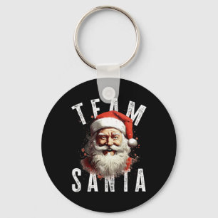 Team Santa Christmas Funny Xmas Santa Claus 3  Keychain