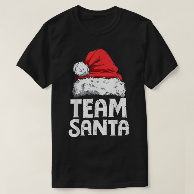 Team Santa Christmas Squad Family Matching Pajamas T-Shirt (Design Front)