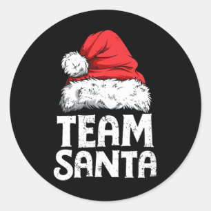 Team Santa Christmas Squad Family Matching Pyjamas Classic Round Sticker
