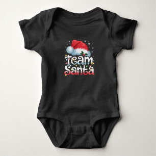 Team Santa Claus Christmas Family Matching Pajama  Baby Bodysuit