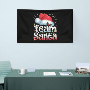 Team Santa Claus Christmas Family Matching Pajama Banner