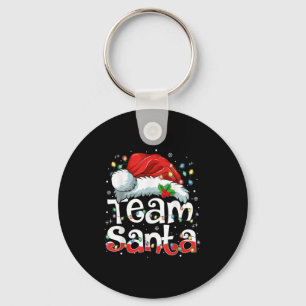 Team Santa Claus Christmas Family Matching Pajama Keychain