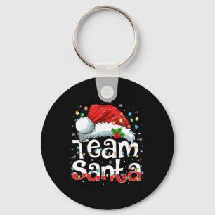 Team Santa Claus Christmas Family Matching Pajama Keychain