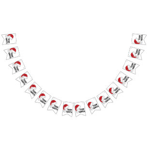 Team Santa ,Cool Christmas Gift Bunting Flags