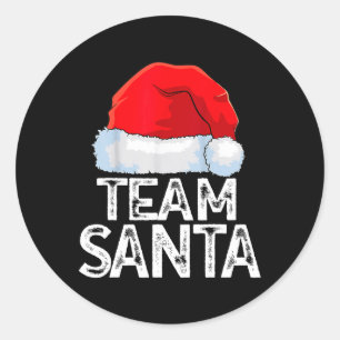 Team Santa Family Tradition Christmas Squad Matchi Classic Round Sticker