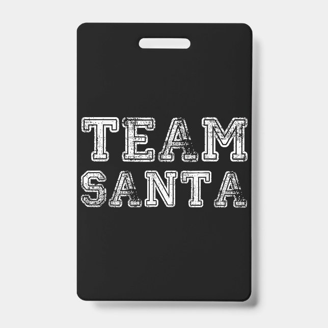 Team Santa Funny Christmas Badge (Front)