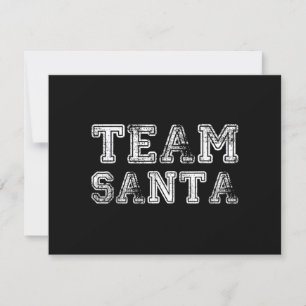 Team Santa Funny Christmas RSVP Card